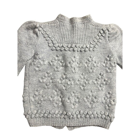 Gray Knitted Button Up Bobble Cardigan - Picture 6 of 10